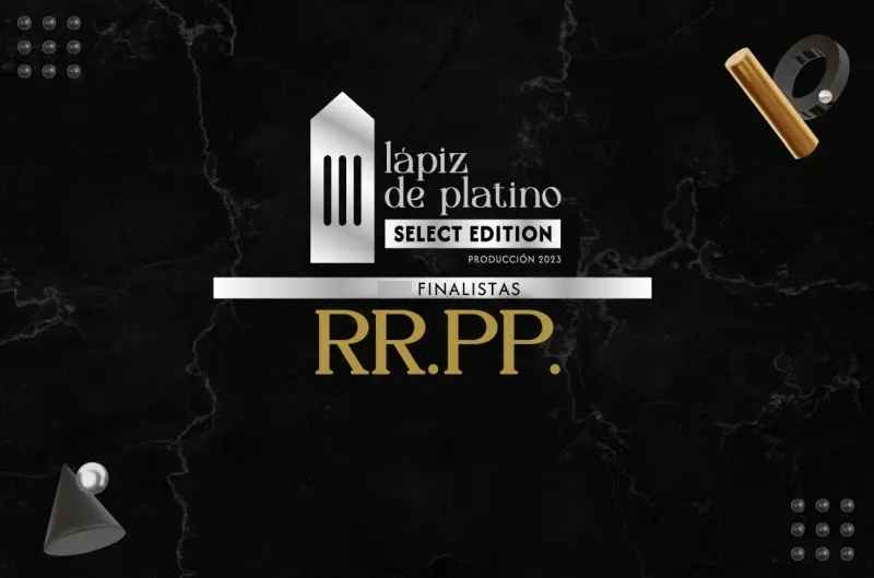 Portada de Los finalistas del Lápiz de Platino de RRPP