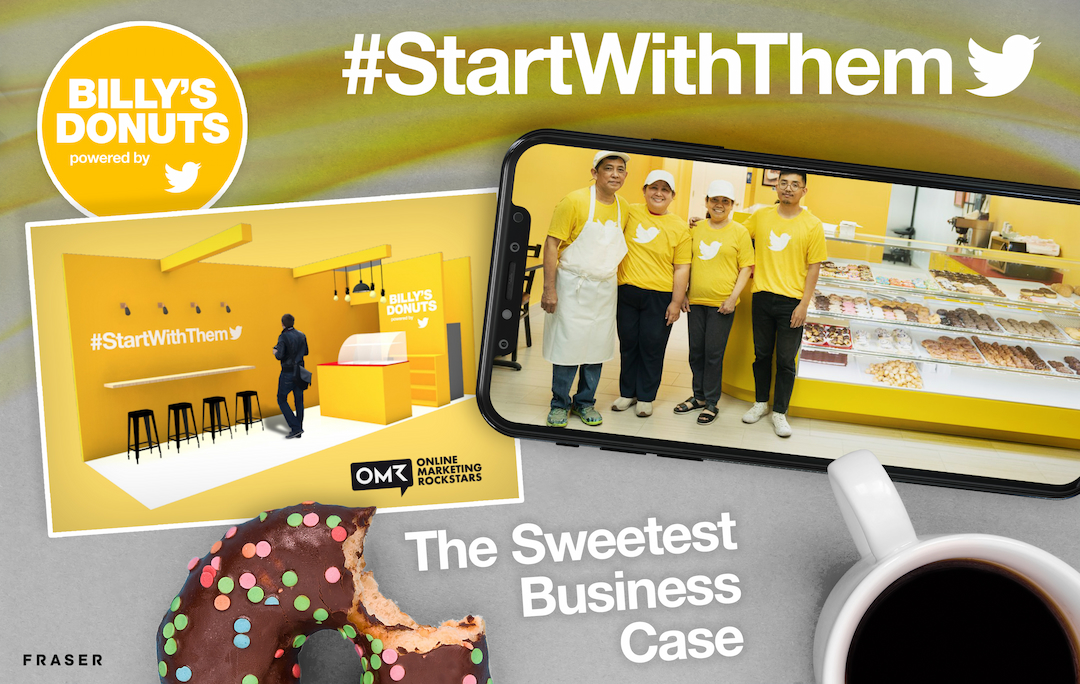 Portada de #StartWithThem, el primer proyecto de FRASER para Twitter, con la dirección creativa de Fernando Barbella