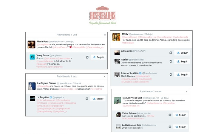 Portada de Los artistas del Arenal Sound retuitean a sus fans gracias a Desperados, acción digital de Shackleton