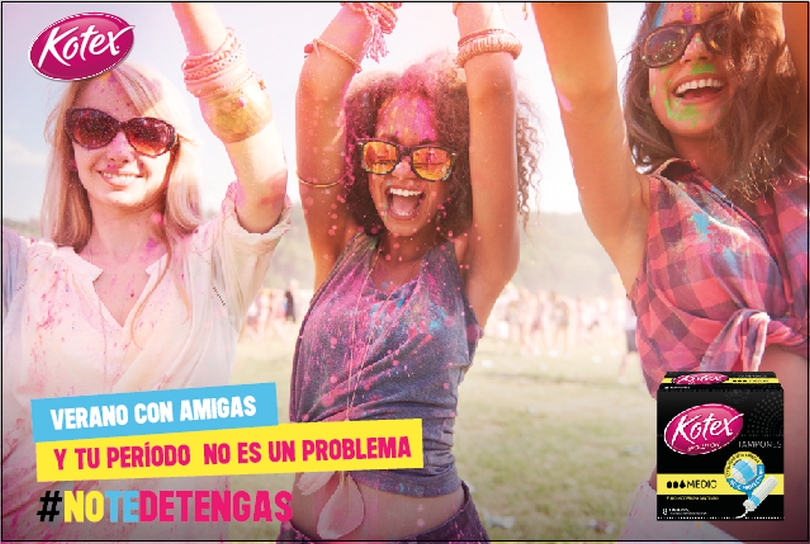 Portada de Kotex estará presente en los principales centros de veraneo 
