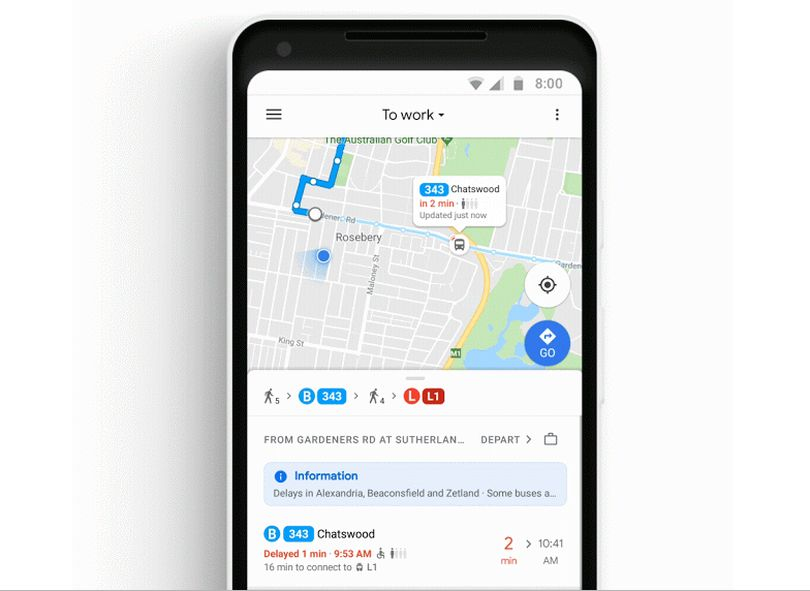 Portada de Google Maps incorpora información del tránsito en tiempo real