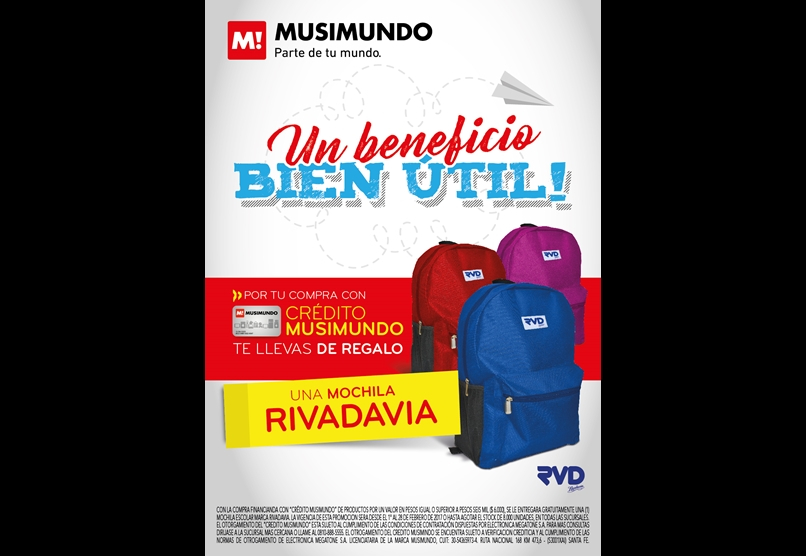 Portada de Musimundo y Rivadavia, juntas en una acción a cargo de Arthur Newton