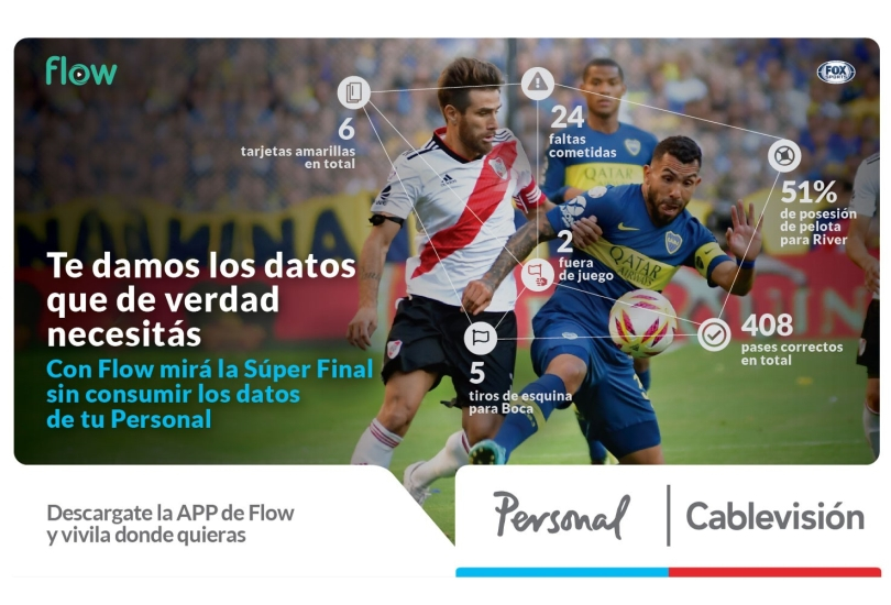 Portada de Personal y Cablevisión presentan su comercial para TV por la Final entre River y Boca, creado por R/GA