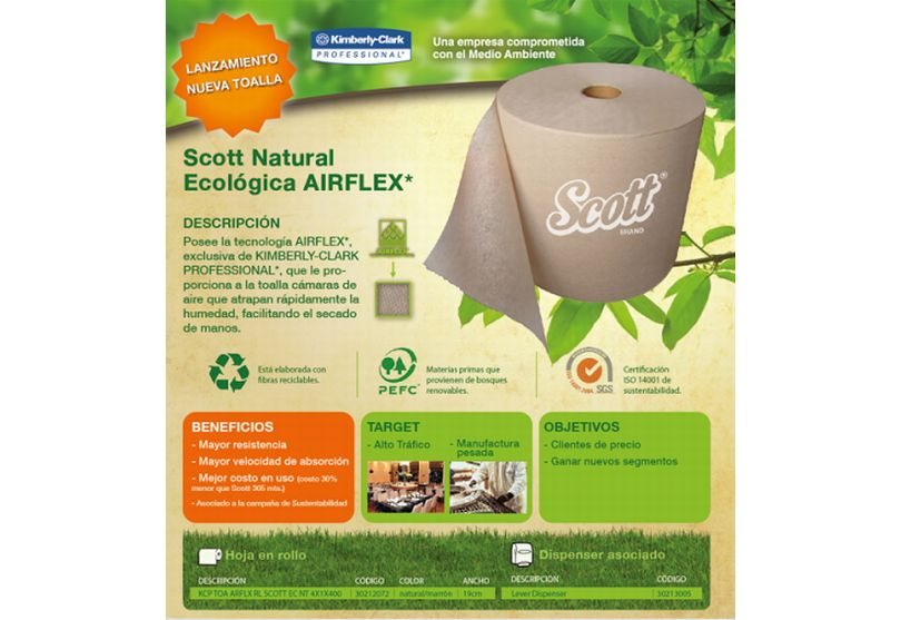 Portada de Scott presenta su nueva toalla ecológica