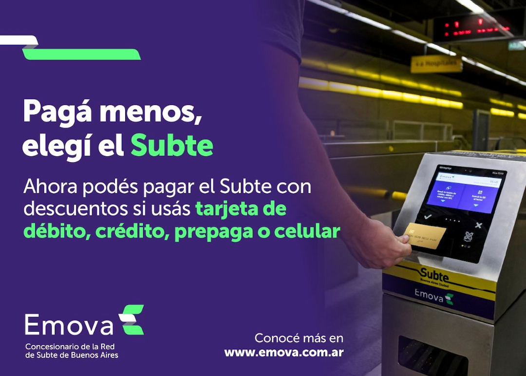 Portada de Emova presenta su campaña “Pagá menos, elegí el Subte”