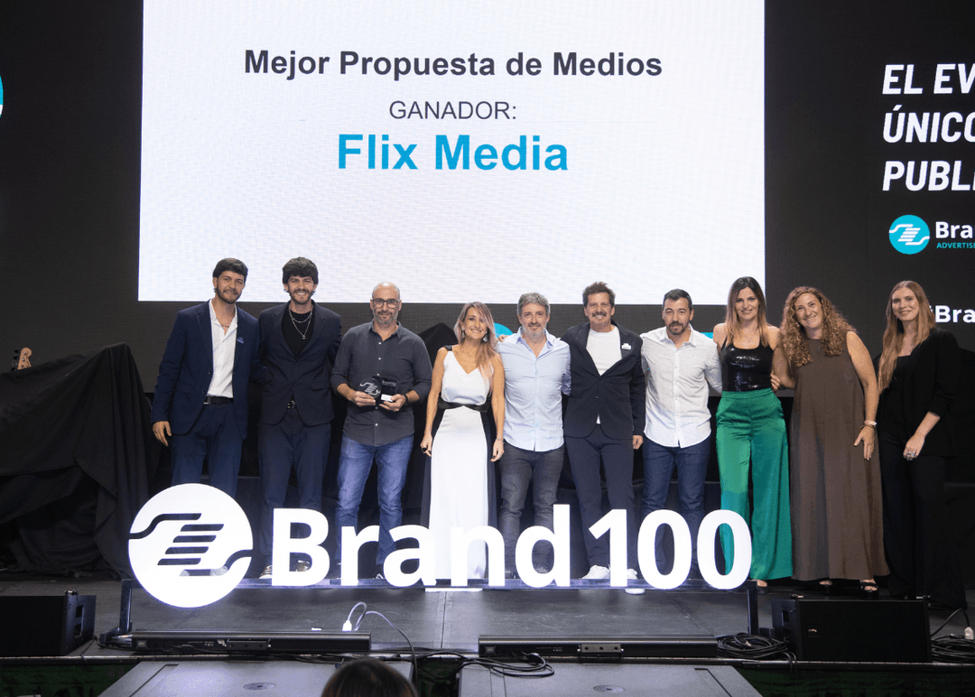 Portada de Flix Media ganó el premio a “Mejor Propuesta de Medios” en Brand100 Argentina