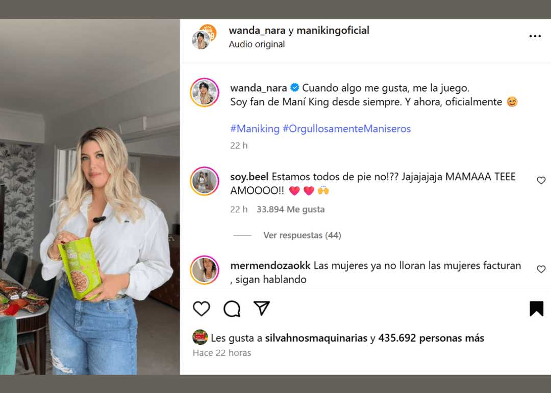 Portada de Wanda Nara se sumó a la campaña Orgullosamente manisero, creada por Infinity Media