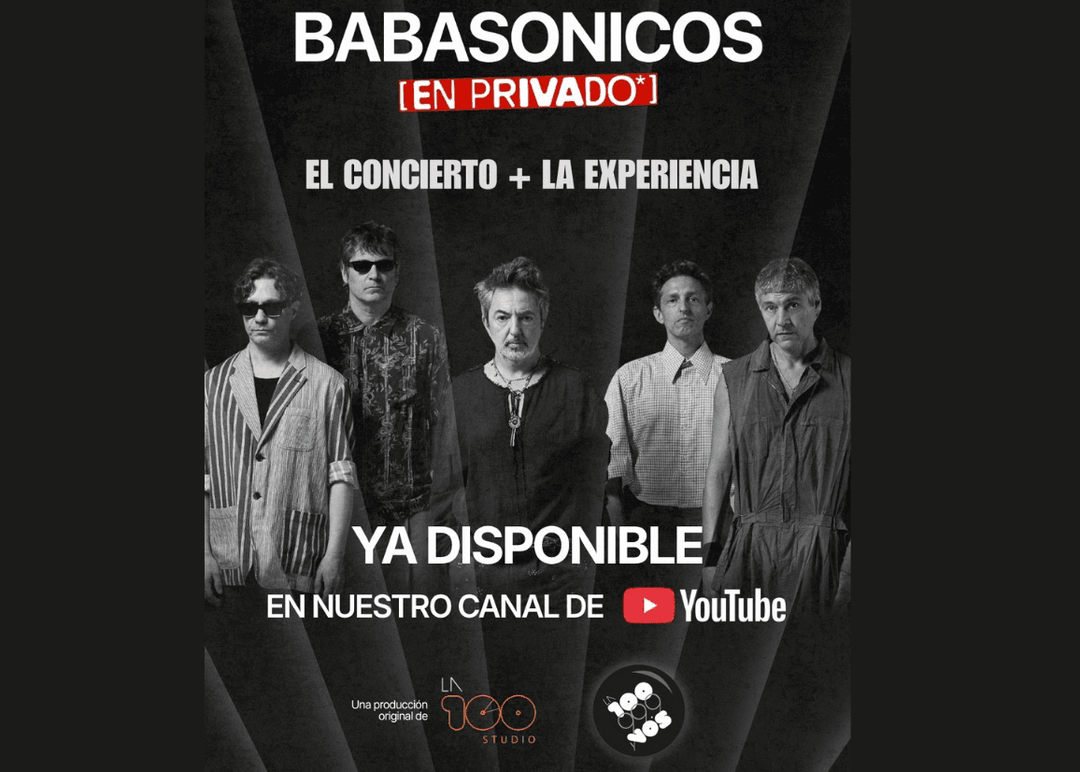 Portada de La 100 FM presentó Babasónicos en privado
