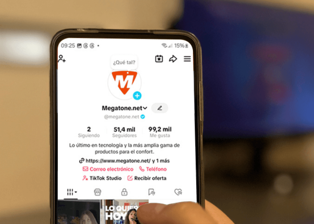 Portada de Megatone.net, destacado por TikTok
