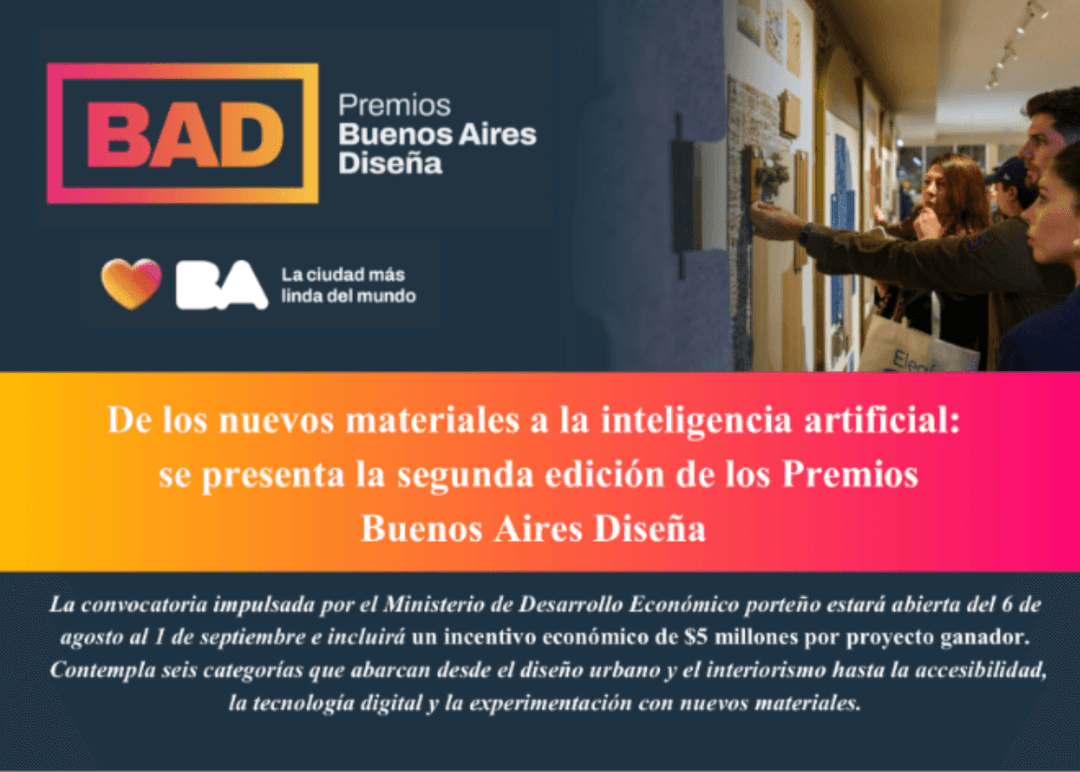 Portada de Se lanzó la segunda edición de los Premios Buenos Aires Diseña