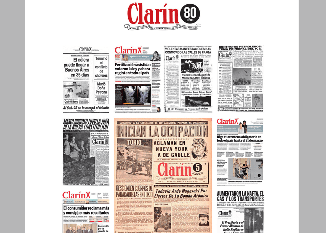Portada de Clarín celebra su 80° aniversario lanzando una ambiciosa propuesta editorial