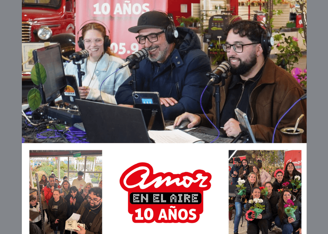 Portada de FM Amor en el Aire celebró diez años 