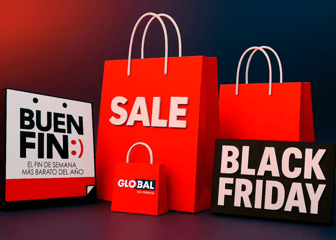 Portada de Global Vía Pública acerca propuestas para el Buen Fin en México y el Black Friday
