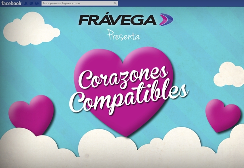 Portada de “Corazones compatibles”, el juego desarrollado por Esto es para Frávega