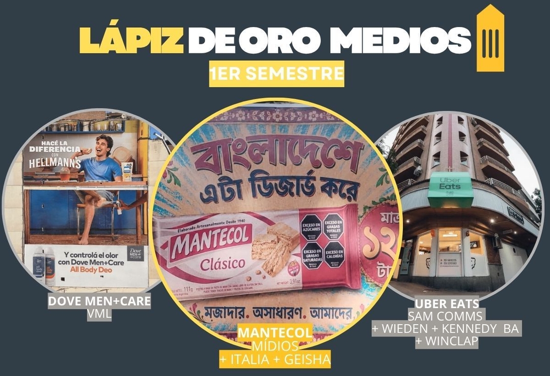 Portada de Mantecol, Midios, ITALIA y Geisha ganan el Lápiz de Oro de Medios del Primer Semestre