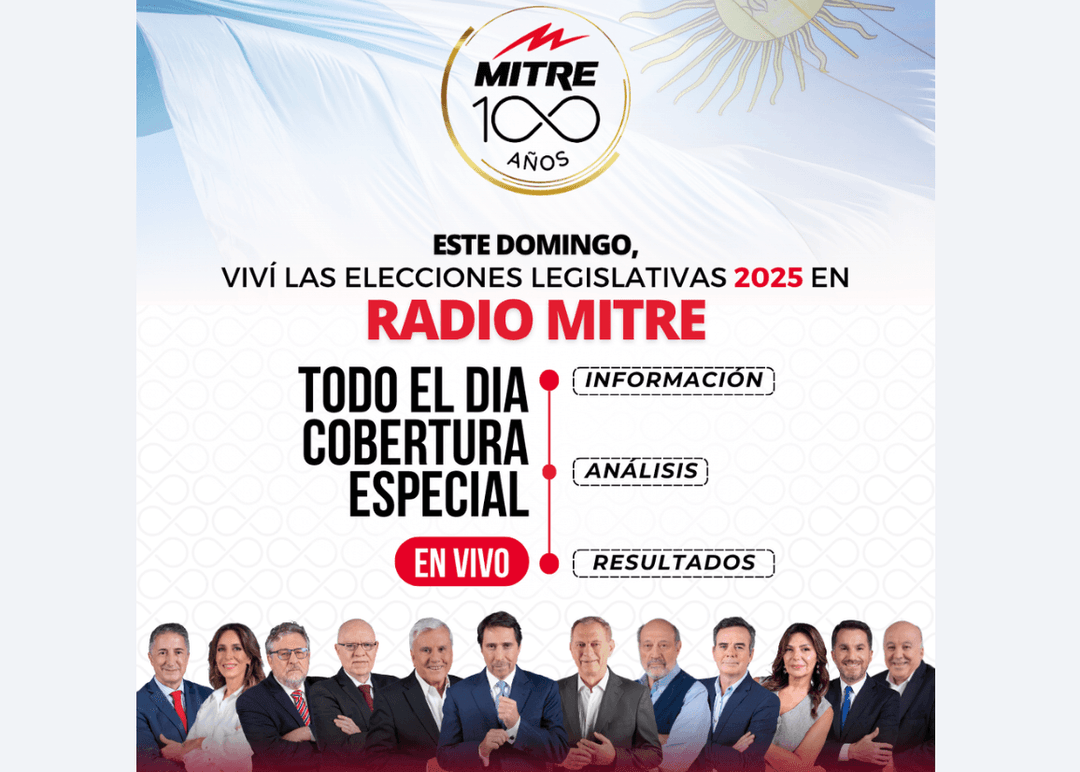 Portada de Cobertura especial de Radio Mitre por las elecciones legislativas 2025