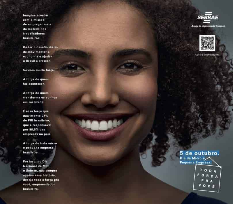 Portada de Campaña de Sebrae creada por Lew'Lara \ TBWA celebra el Día Nacional de la Micro y Pequeña Empresa 