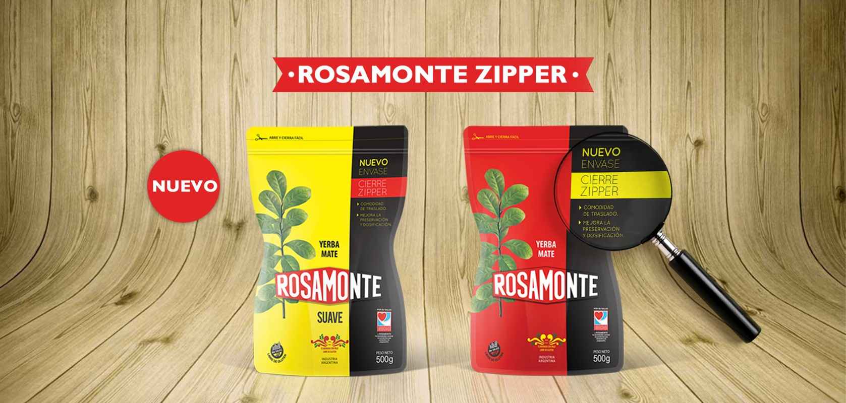 Portada de Rosamonte lanzó packaging con cierre zipper