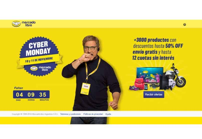 Portada de MercadoLibre se suma al CyberMonday