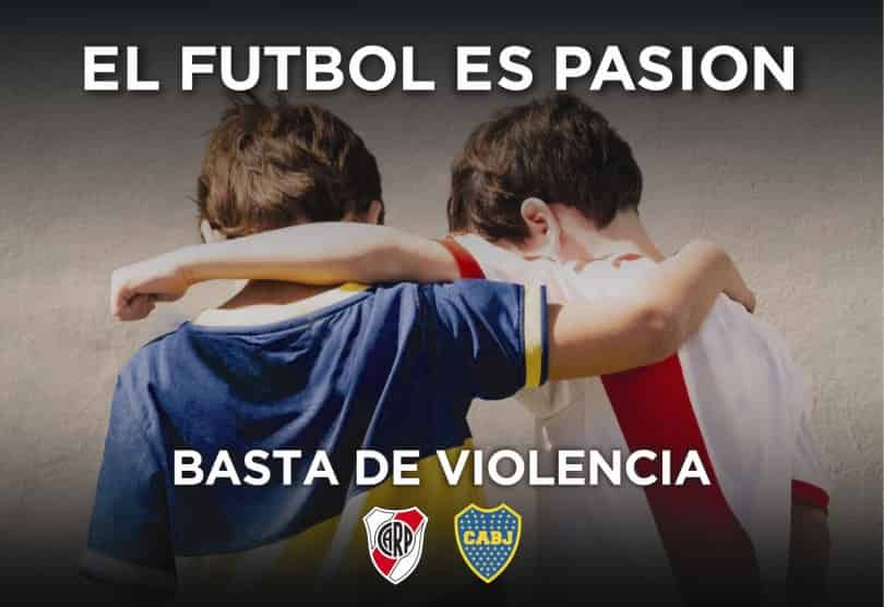 Portada de besingular y Wall Street en el Superclásico con una campaña contra la violencia en el fútbol