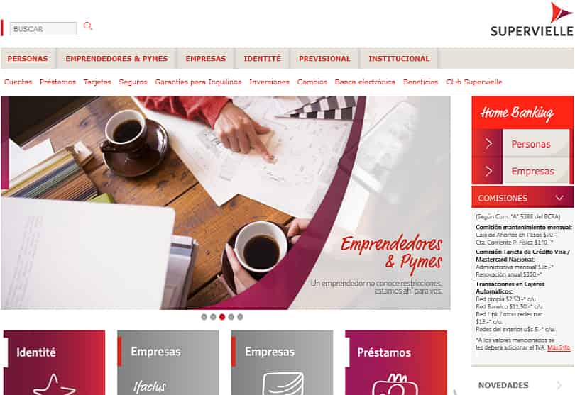 Portada de Reprise Media diseñó el nuevo site del Banco Supervielle