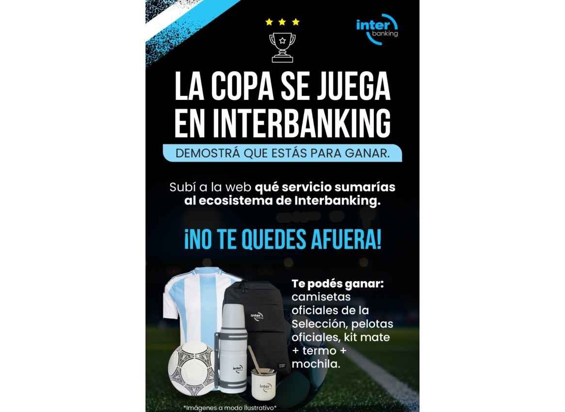Portada de La nueva campaña de Interbanking por la Copa América, con piezas creadas con IA