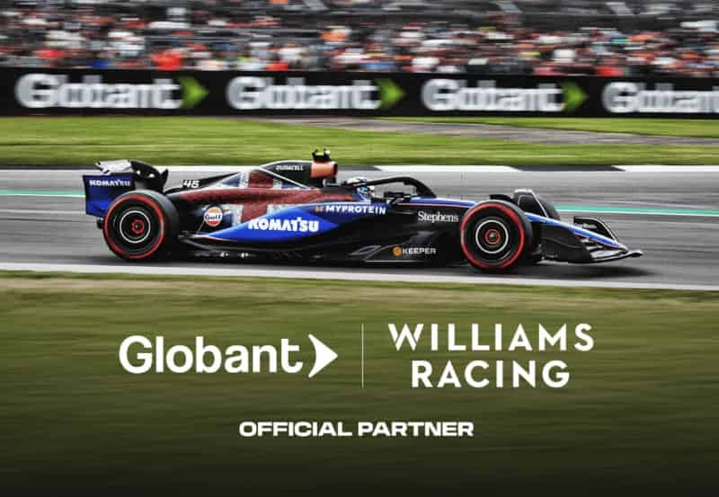 Portada de Globant, sponsor de Franco Colapinto, se convierte en partner oficial de Williams Racing