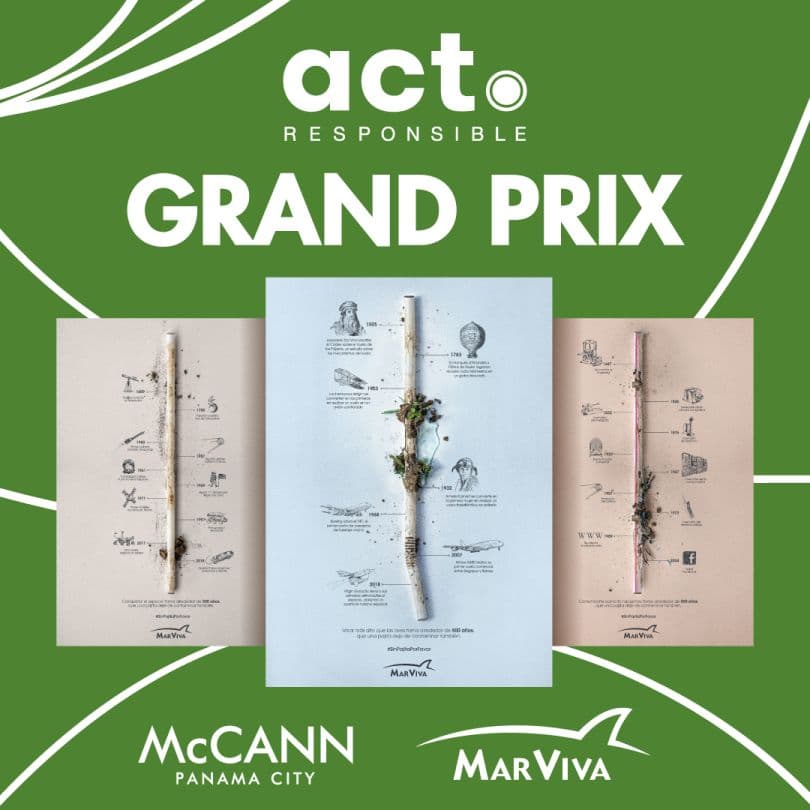 Portada de “Straws Timeline” de McCann Panamá, ganadora en Cannes