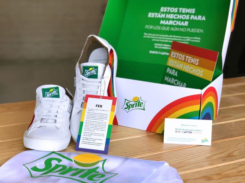 Portada de Sprite y Only If crearon zapatillas para usar en la Marcha del Orgullo