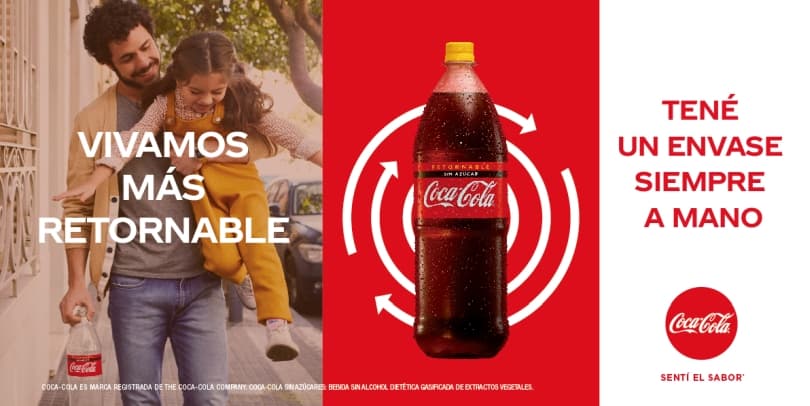 Portada de "Vivamos más retornable”, nueva campaña de Coca-Cola 