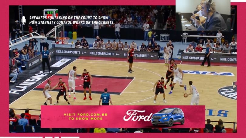 Portada de Ford presenta el control electrónico de estabilidad de EcoSport, transmitiendo el primer juego de baloncesto sin chirridos