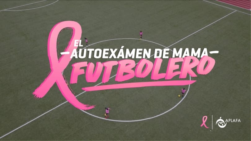 Portada de Autoexamen de mama futbolero, una acción de McCann Panamá