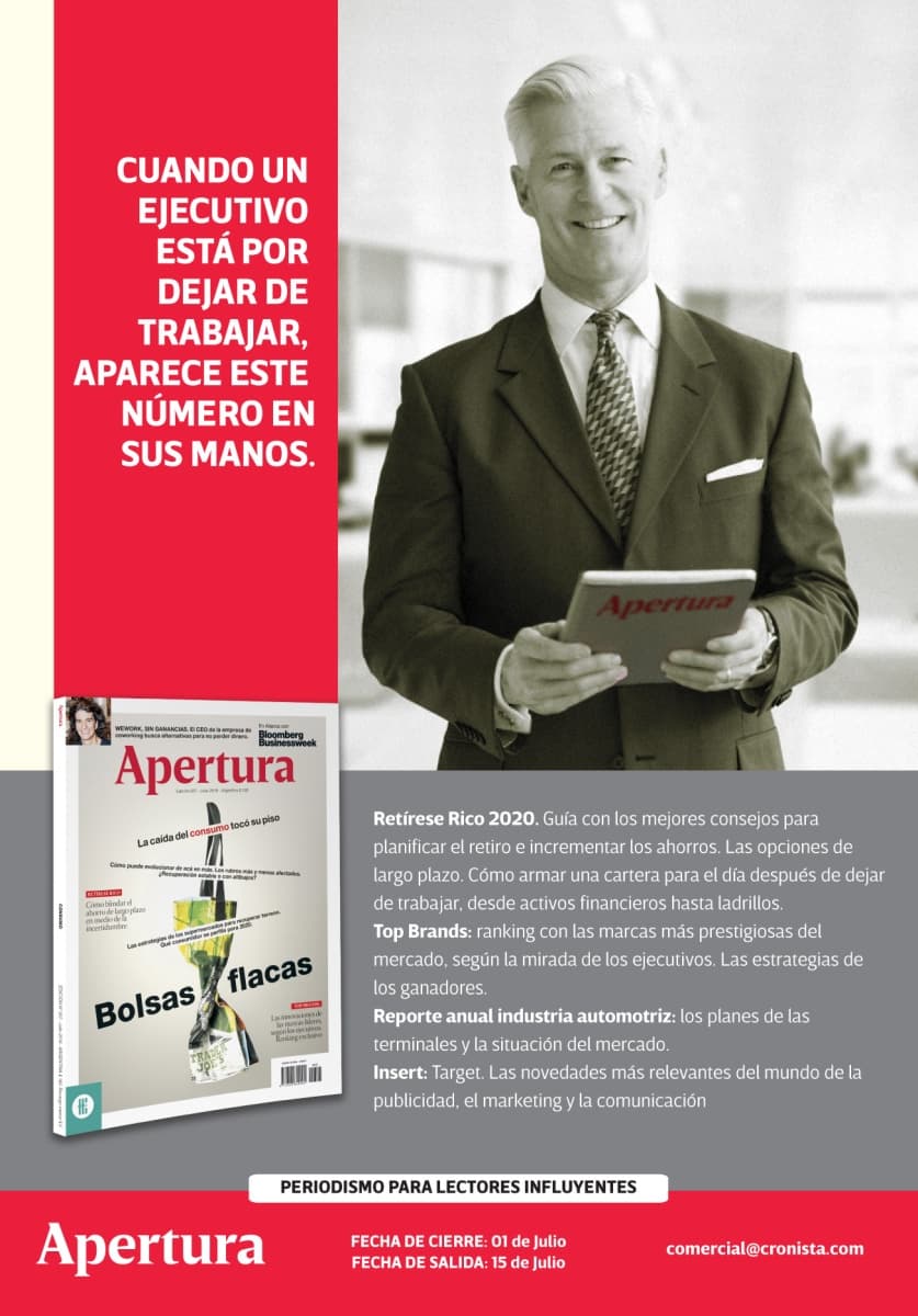 Portada de Revista Apertura y su especial Retírese Rico 2020