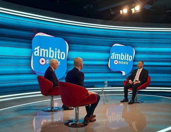 Portada de El ministro Martín Guzmán en “Ambito Debate”