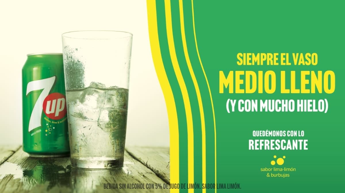 Portada de “Quedémonos con lo refrescante”, nueva campaña de 7UP