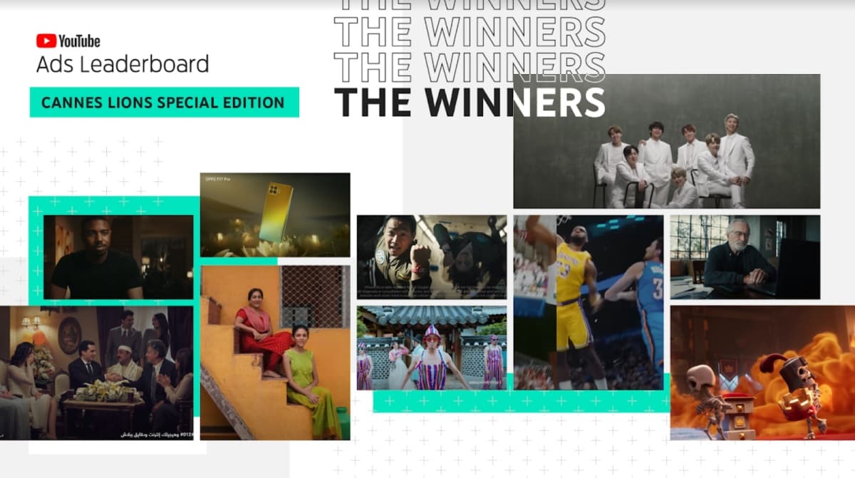 Portada de YouTube Ads Leaderboard Edición Global de Cannes 2021