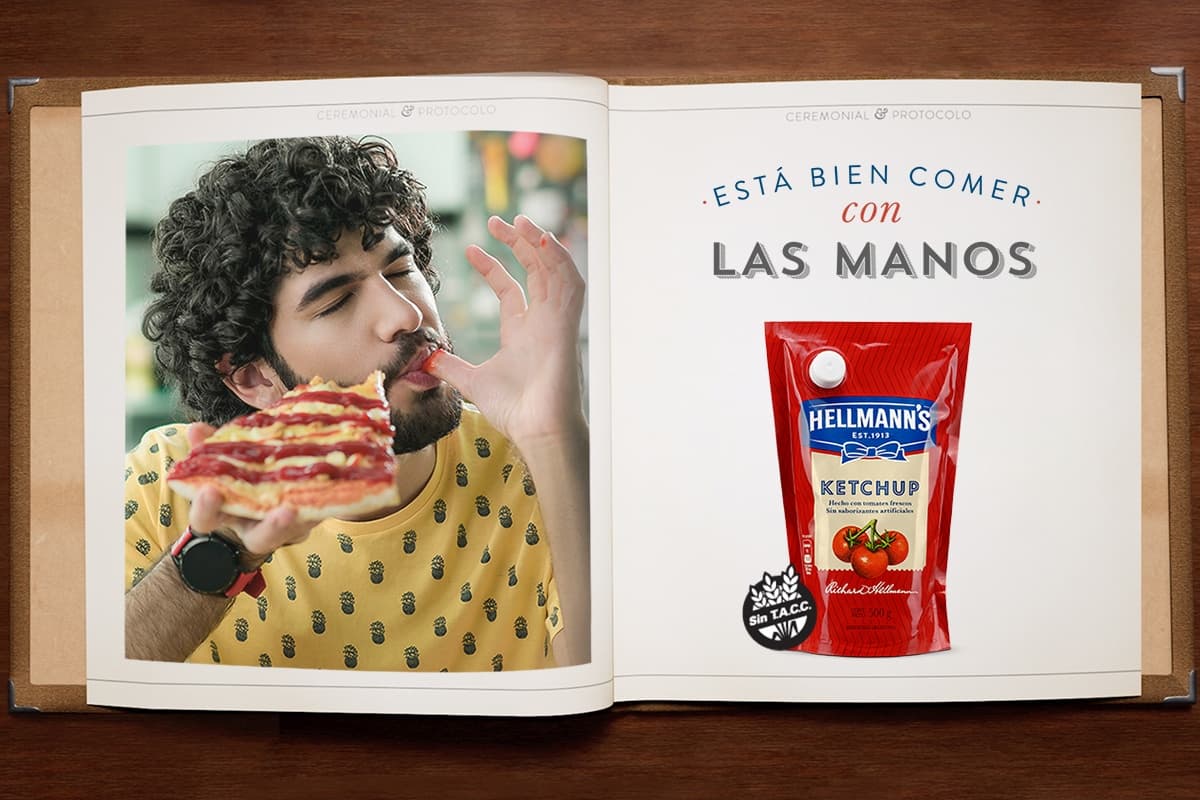 Portada de Ceremonial y protocolo para comer bien de Ketchup Hellman’s