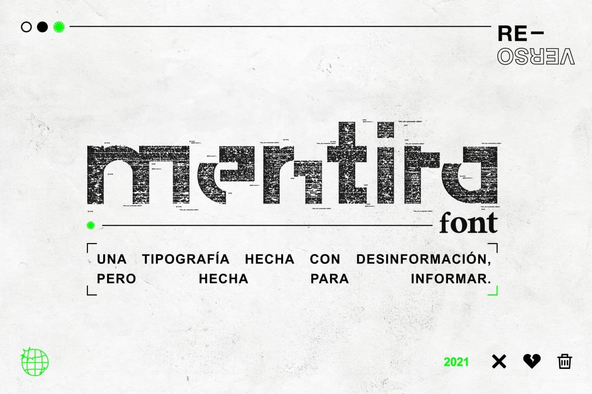 Portada de Estreno: Mentira Font es la tipografía de Reverso y BBDO creada para exponer contenidos falsos