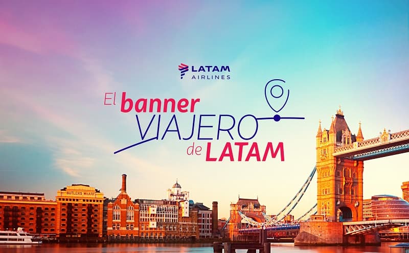 Portada de LATAM Airlines integra el ecosistema Doubleclick de Google en un banner de Internet