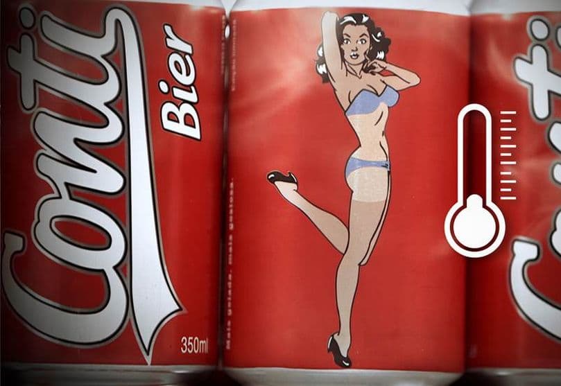 Portada de Conti Bier lanza lata con Pin-Up creada por WMcCann