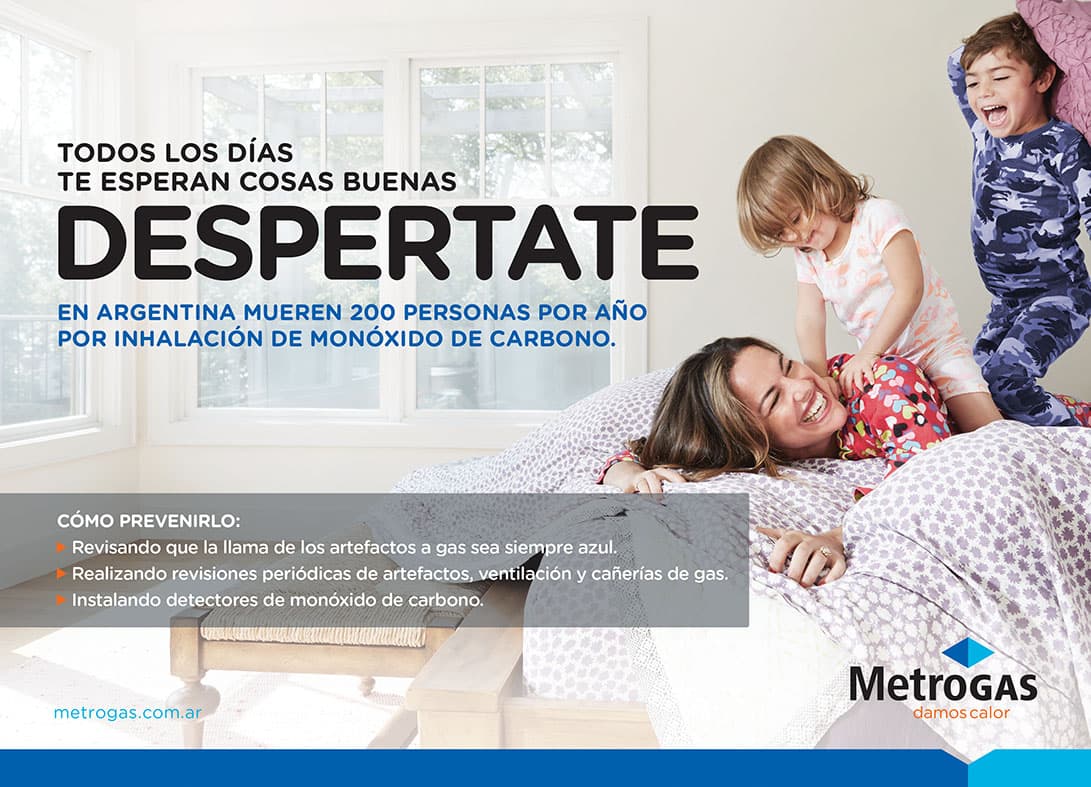 Portada de MetroGAS lanza su campaña de prevención de  monóxido junto a Liebre Amotinada