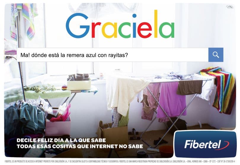 Portada de Fibertel junto a Don desarrollaron campaña para el Día de la Madre