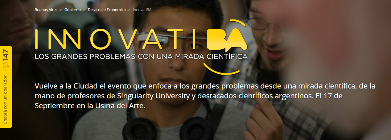 Portada de Llega InnovatiBA 2015: "Los grandes problemas con una mirada científica"