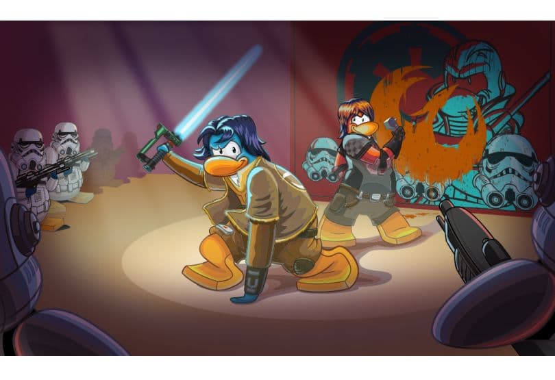 Portada de Club Penguin se une a la rebelión de Star Wars