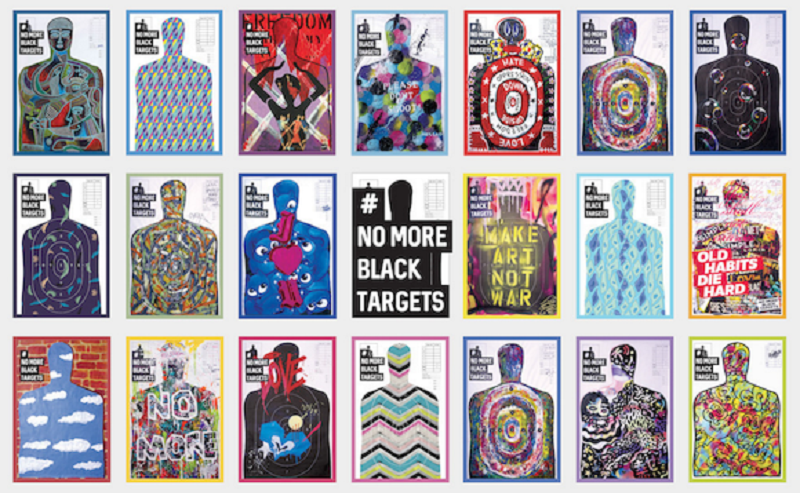 Portada de #NoMoreBlackTargets, proyecto artístico para aumentar la conciencia del peligro de la discriminación