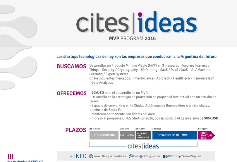 Portada de Se abre la convocatoria para participar de CITES Ideas 