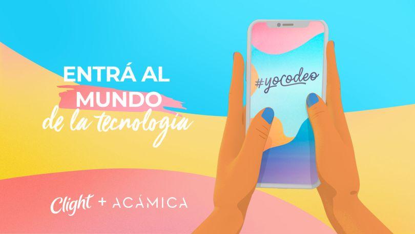 Portada de Clight y Acámica crean #YoCodeo, una campaña, creada por la agencia Mutato, para incentivar a las mujeres a programar