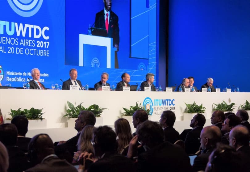 Portada de Marcos Peña y Andrés Ibarra inauguraron la Conferencia Mundial de Telecomunicaciones