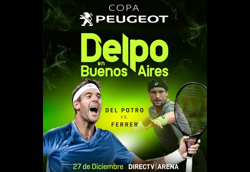 Portada de Juan Martín Del Potro vs. David Ferrer en el DIRECTV Arena por la Copa Peugeot