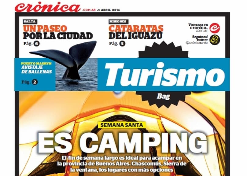 Portada de Crónica lanza Suplemento especial de Turismo